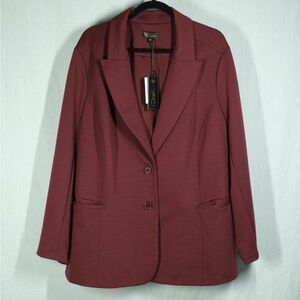 DG2 by Diane Gilman Red Business Casual Blazer in 2X NWT